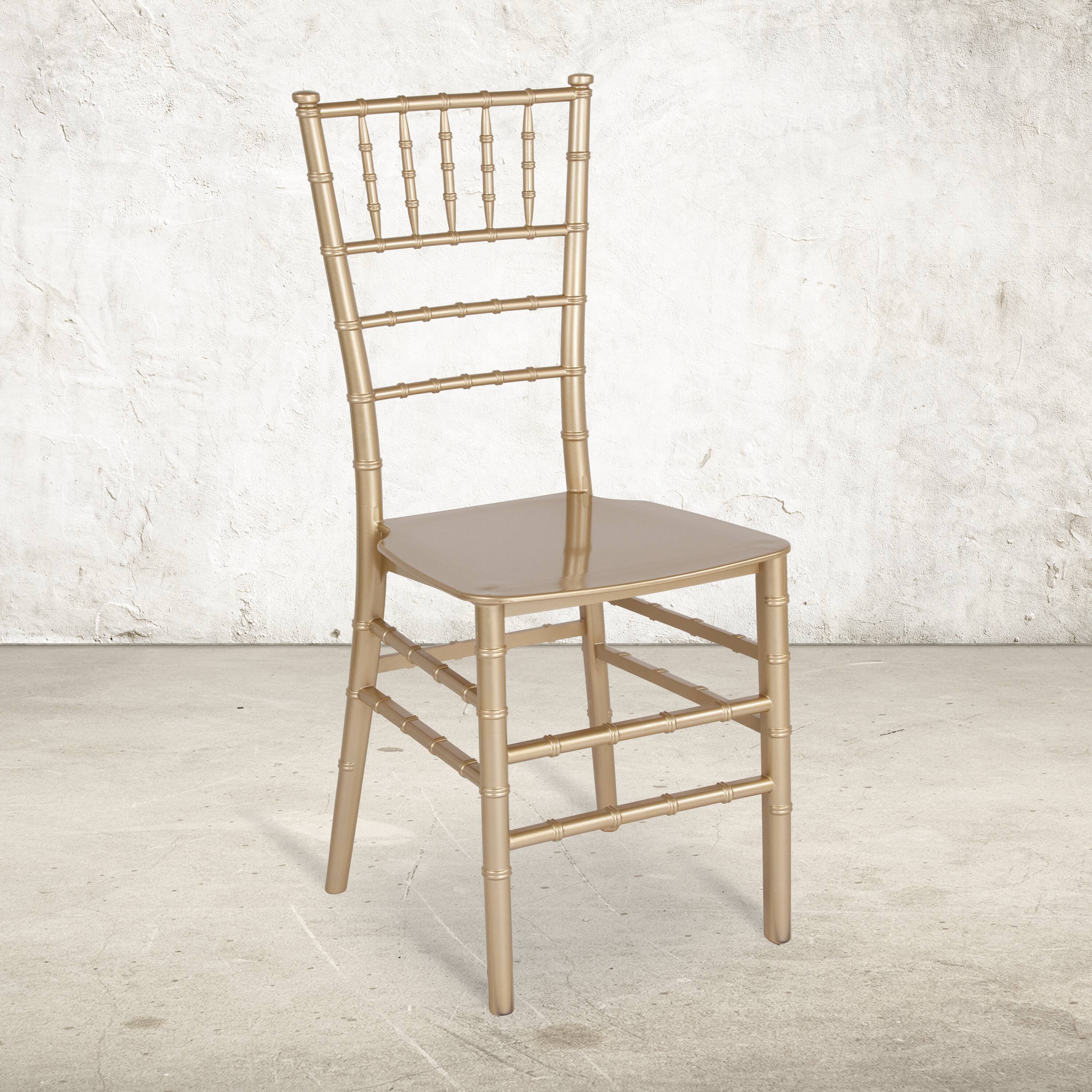 Alt View 1. Emma + Oliver - Resin Stacking Dining Chiavari Chair - Gold.