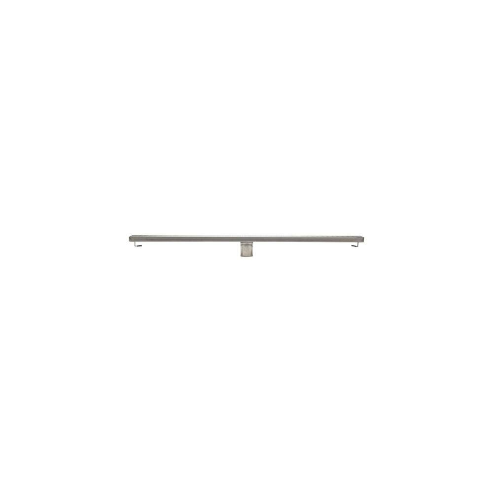 Left. Alfi - ABLD36C 36" Modern Stainless Steel Linear Shower Drain with Groove Holes - Silver.