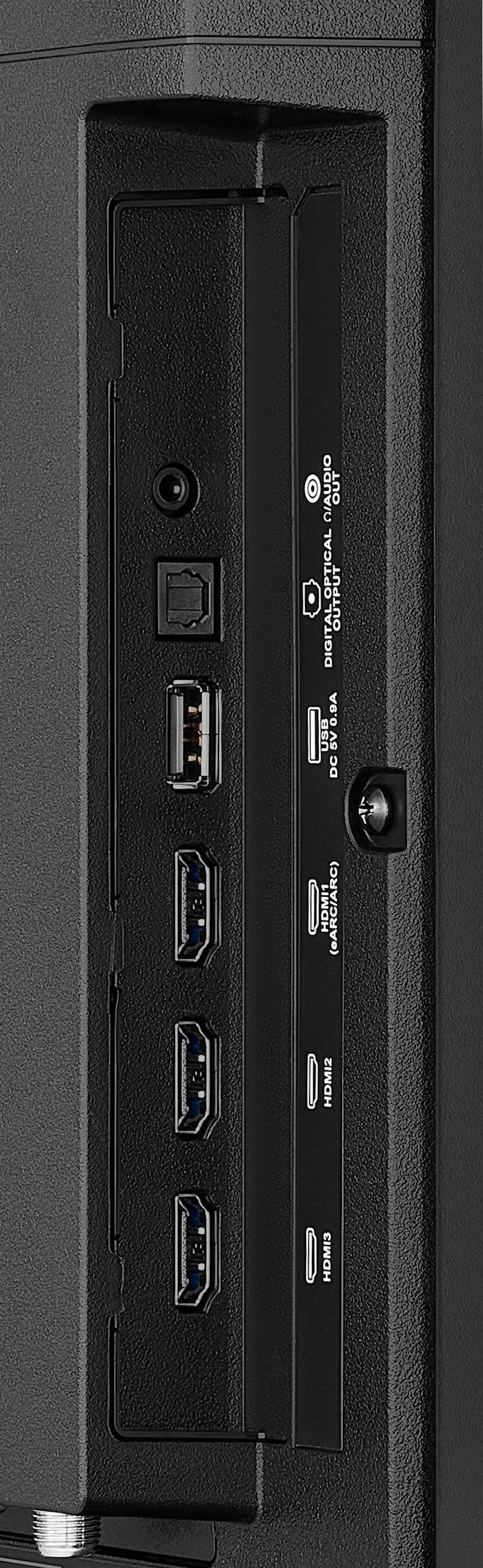 I/O AUDIO OUT DIGITAL OPTICAL OUTPUT  
USB 5V 0.9A DC  
HDMI (eARC/ARC) HDMI2 HDMI3