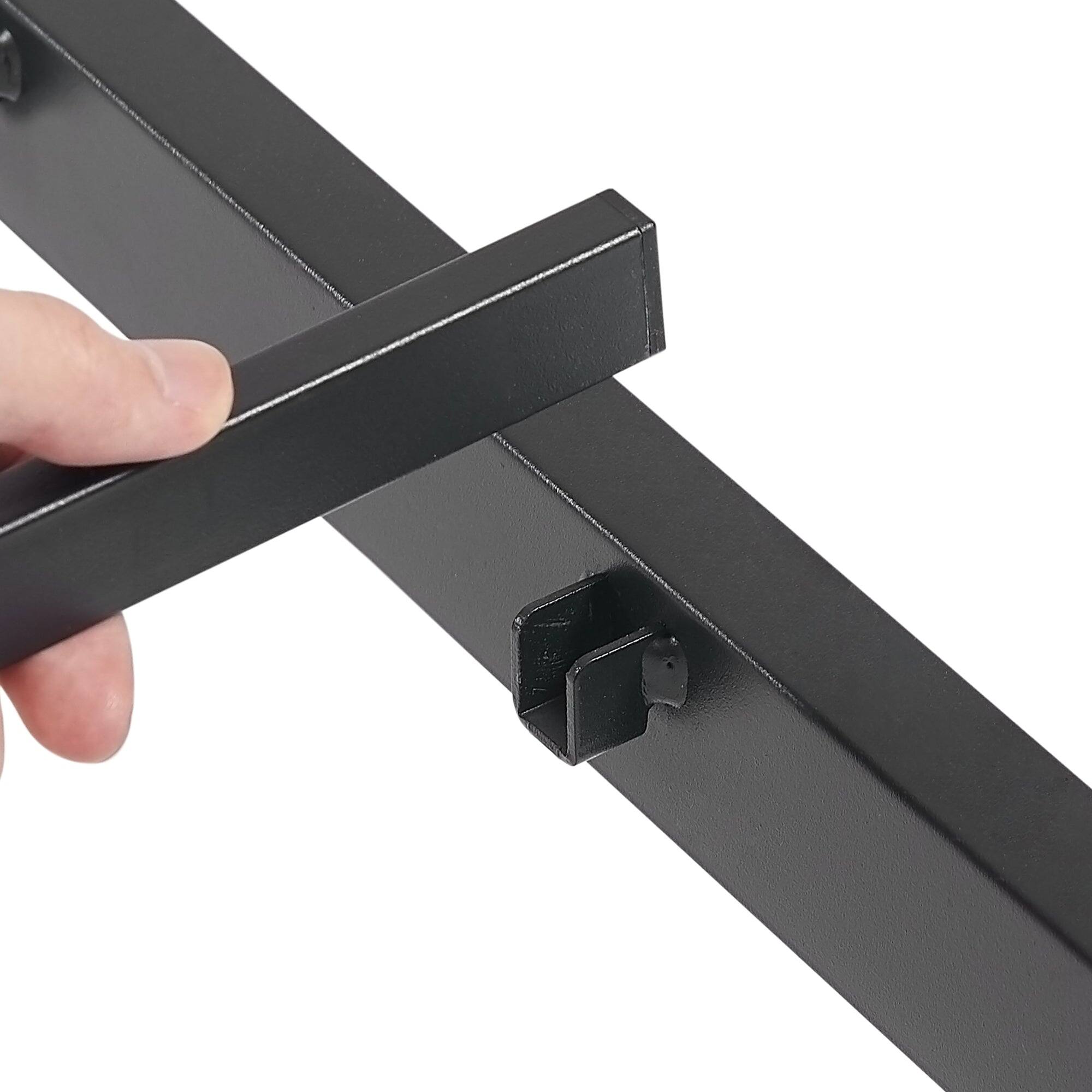 Alt View 1. Vecelo - Full Metal Platform Bed Frame, Heavy Duty Steel Slat Support, Under Bed Storage,No Box Spring Needed, Easy Assembly - Black.