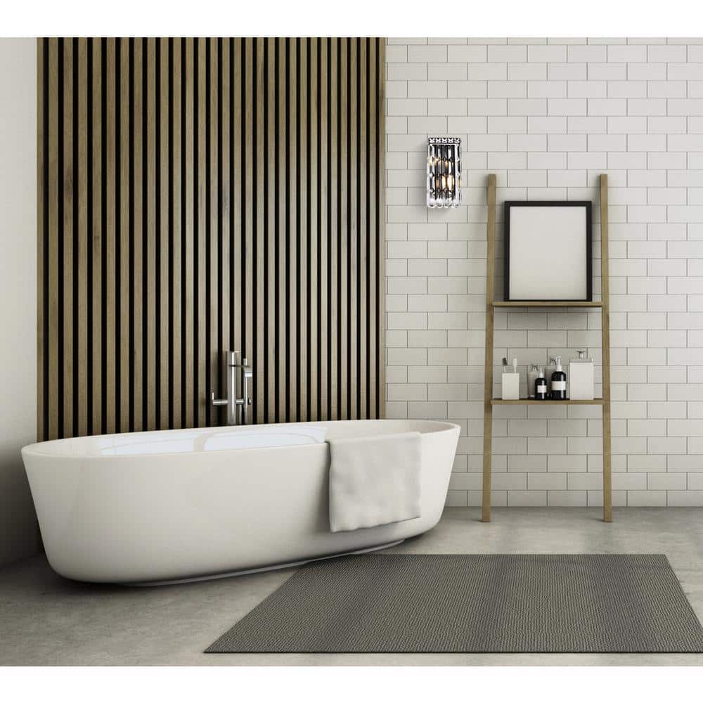 Elegant Lighting - Maxime 6 Inch Black Wall Sconce - Black And Clear