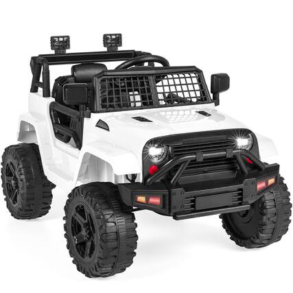 Front. Best Choice Products - Best Choice Products 12V Kids Ride On Truck Car w/ Parent Remote Control, Spring Suspension, LED Lights - White - White.