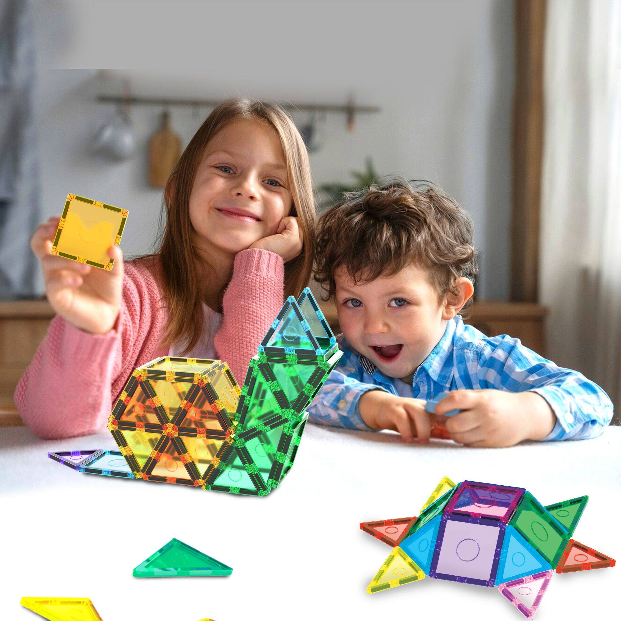 Alt View 1. Everplay - EverPlay 24 PC Magnetic Tiles, Magnetic Building Blocks for Kids, Magnet for Kids 3+.