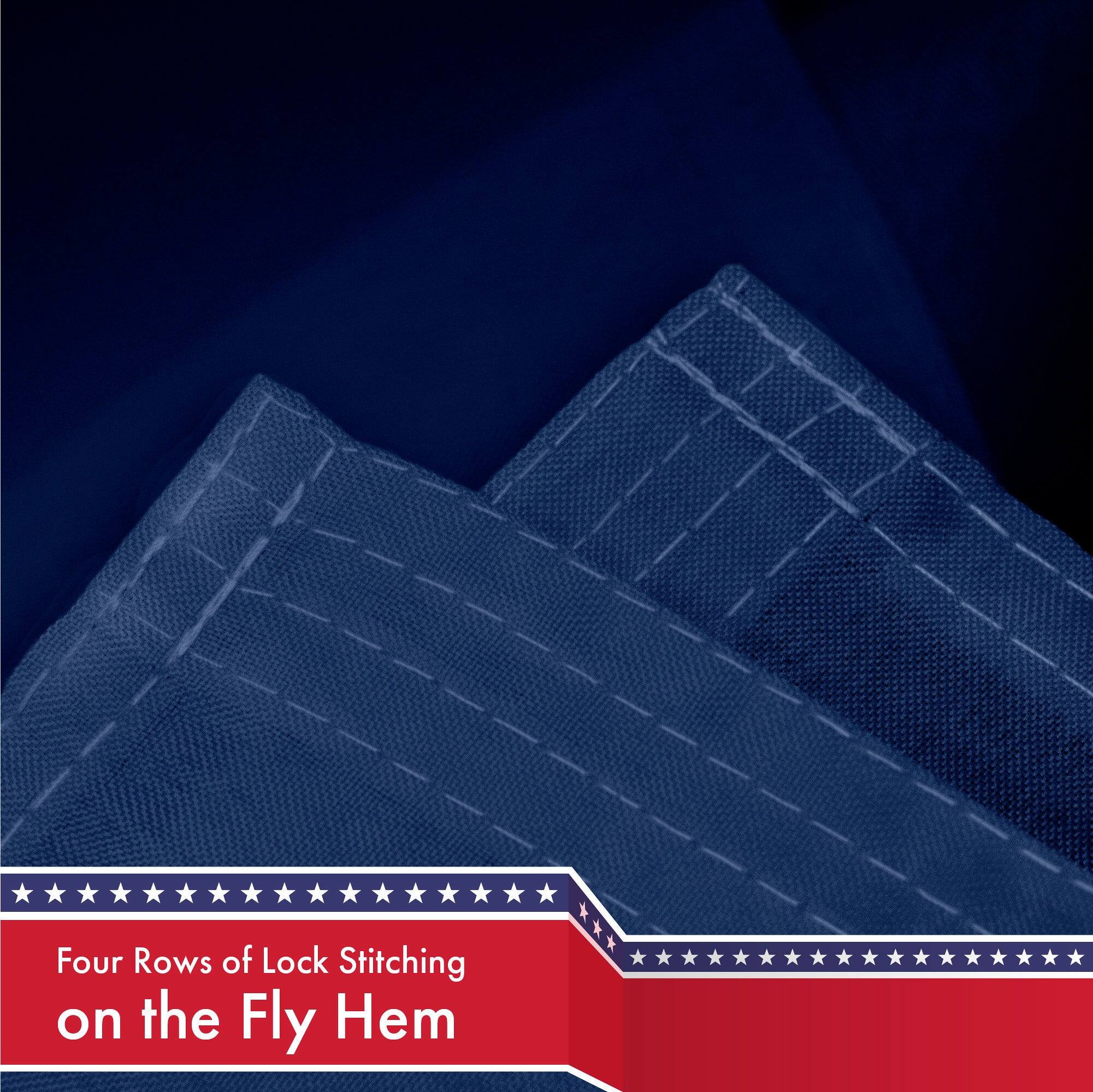 Four Rows of Lock Stitching on the Fly Hem