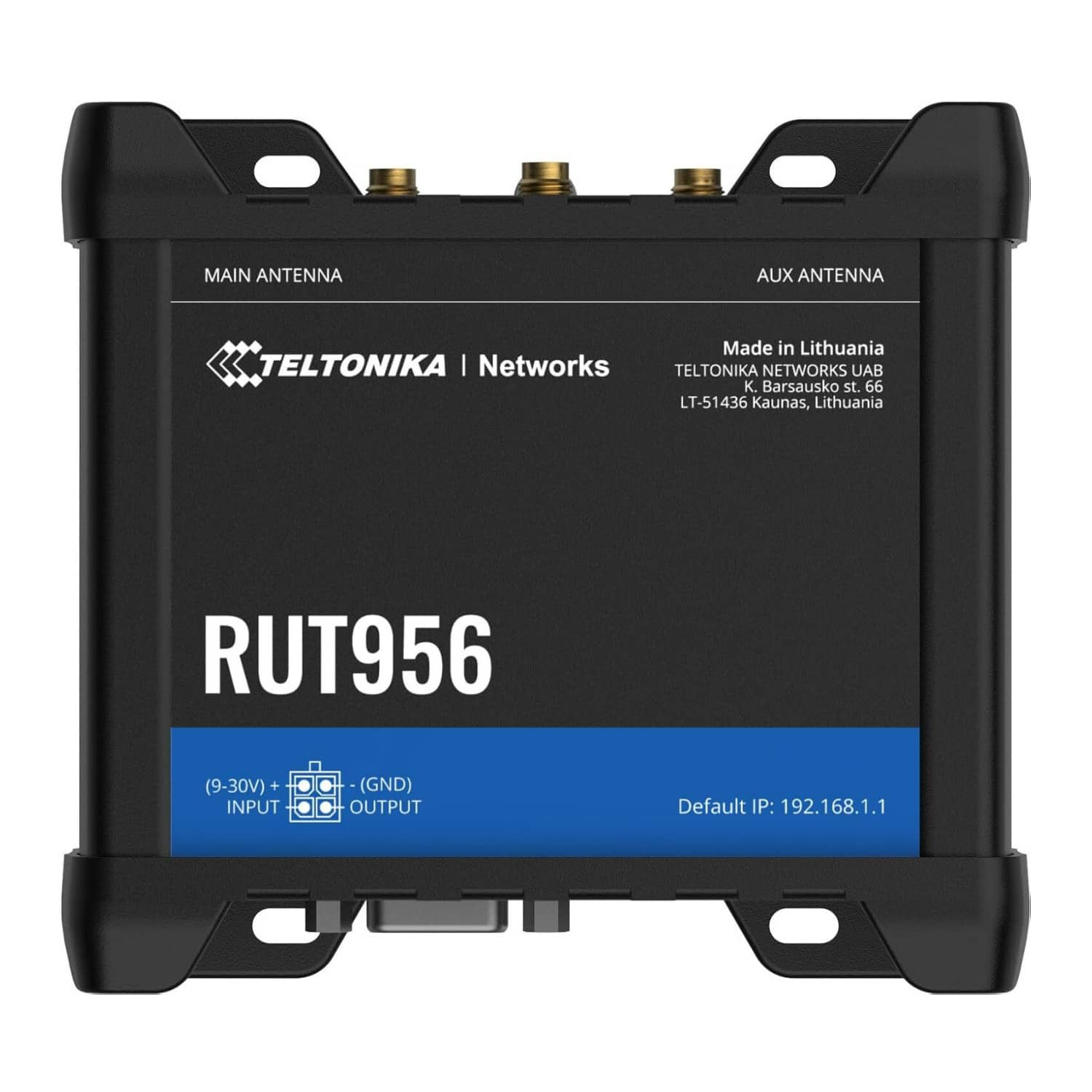 Teltonika RUT956 Industrial Cellular Router with Multiple Interfaces - Black
