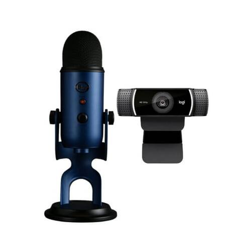 Angle. Blue Microphones - Blue Microphones Yeti USB Microphone (Midnight Blue) with 1080p Webcam Bundle.