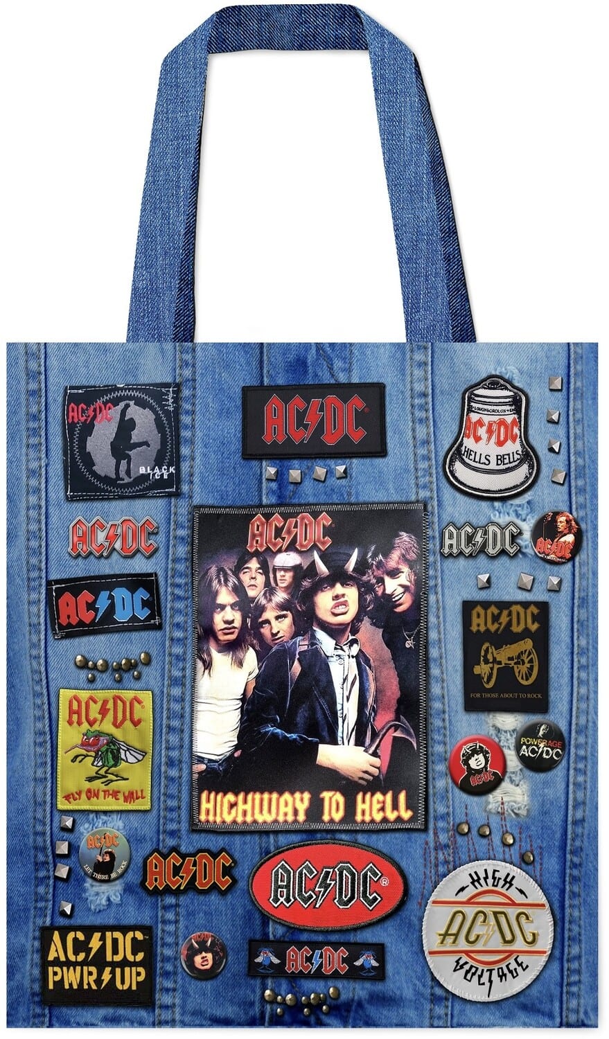 PopMarket - AC/DC - Rocksax - AC/DC - Battle Bag - 16 X 16 Soft Polyester Bag with Web Handles - Multicolor price history on PriceWatchPro