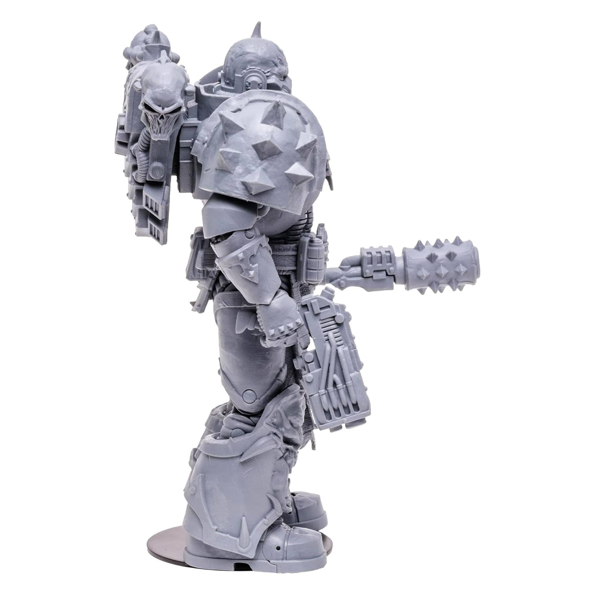 Alt View 5. McFarlane Toys - Warhammer 40K 7 Inch Action Figure | Chaos Space Marine - Grey.