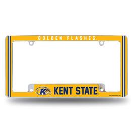 Rico Industries - Kent State Golden Flashes Chrome Metal License Plate Frame with Full Frame Team Color Graphics - Multi