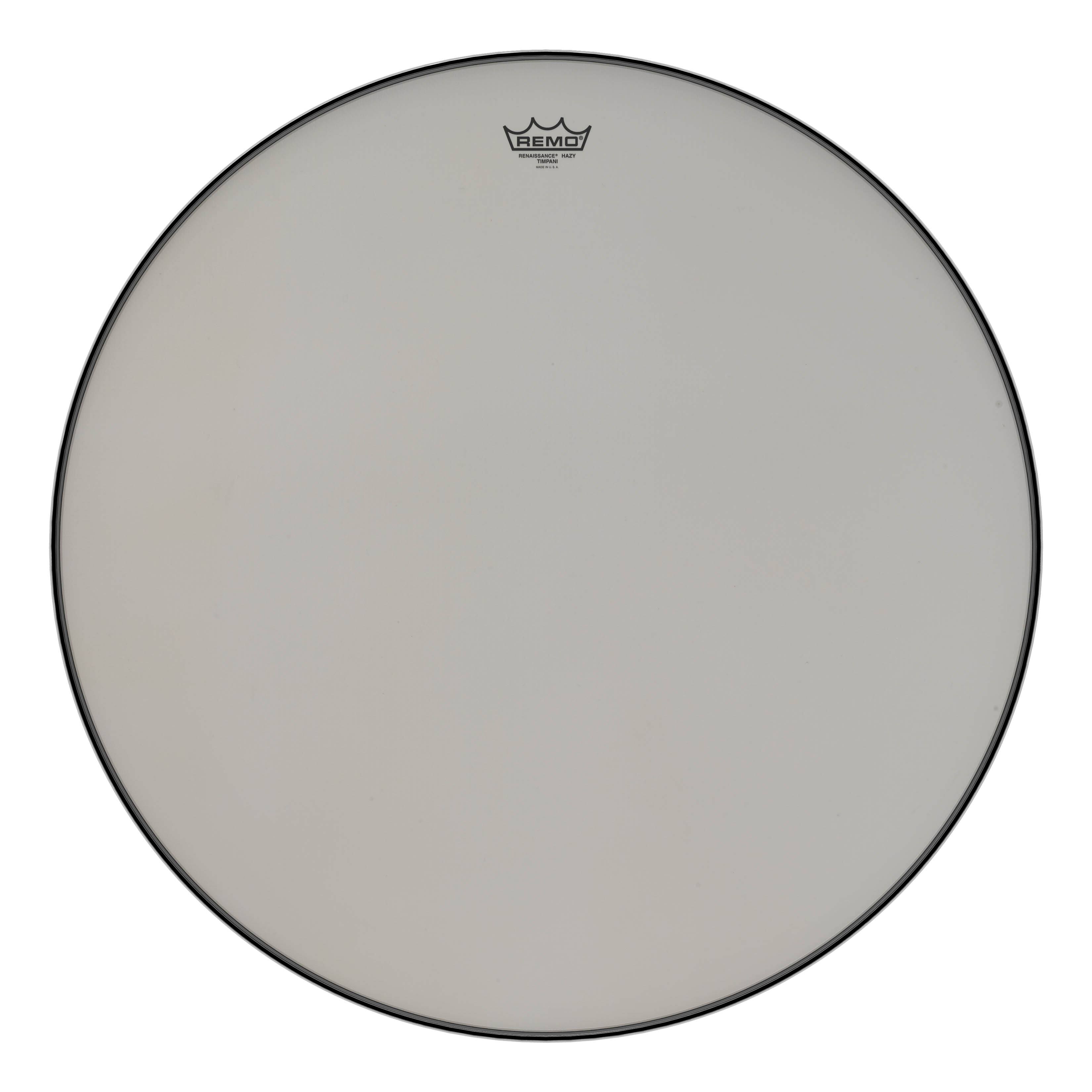 Front. Remo - RC Series Renaissance Hazy 28-Inch Timpani Drumhead with Low-Profile Steel Insert Ring.