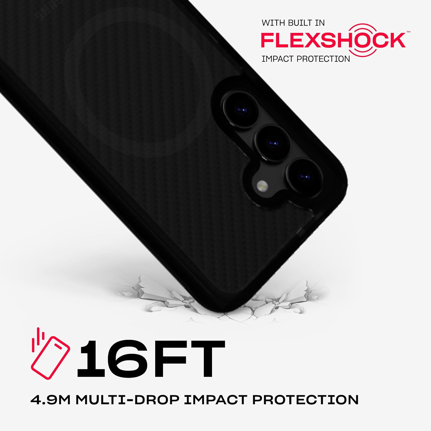 WITH BUILT IN FLEXSHOCK IMPACT PROTECTION

16FT 4.9M MULTI-DROP IMPACT PROTECTION