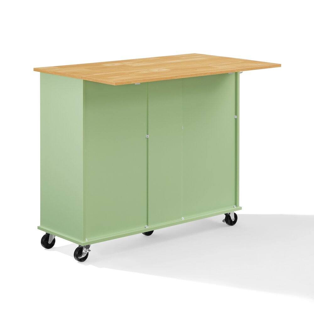 Alt View 2. Crosley Furniture - Stella Kitchen Cart - Mint.
