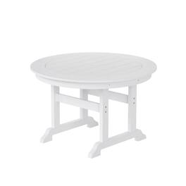 WestinTrends - Malibu 47" Outdoor Patio Round Dining Table - White