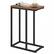 Front. Gymax - Gymax C-shaped End Table w/Adjustable Foot Pads Small Snack Table for Living Room Rustic Brown - Brown.