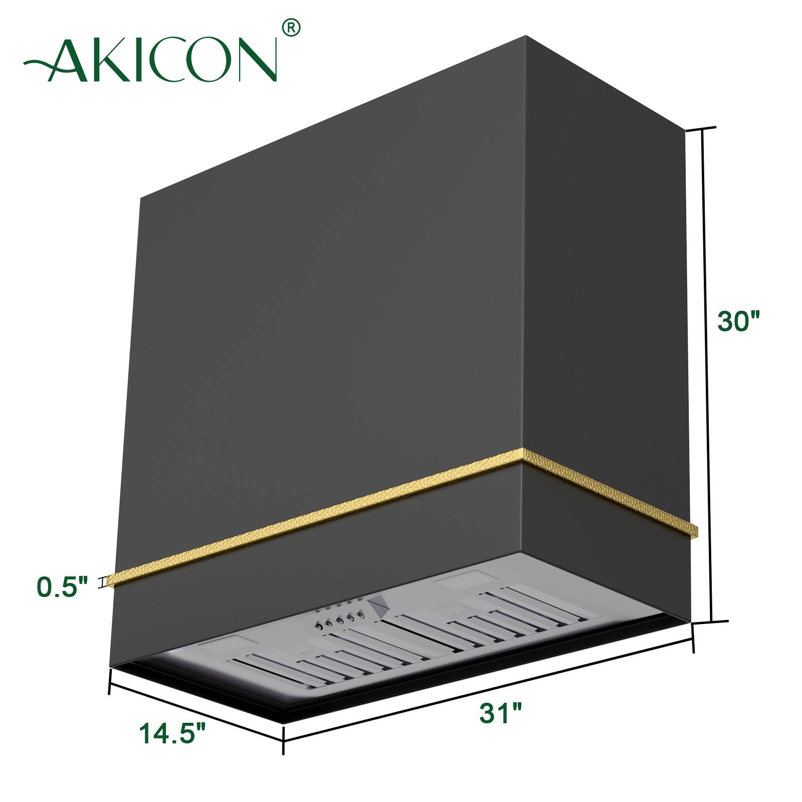 AKICON  
30"  
0.5"  
14.5"  
31"