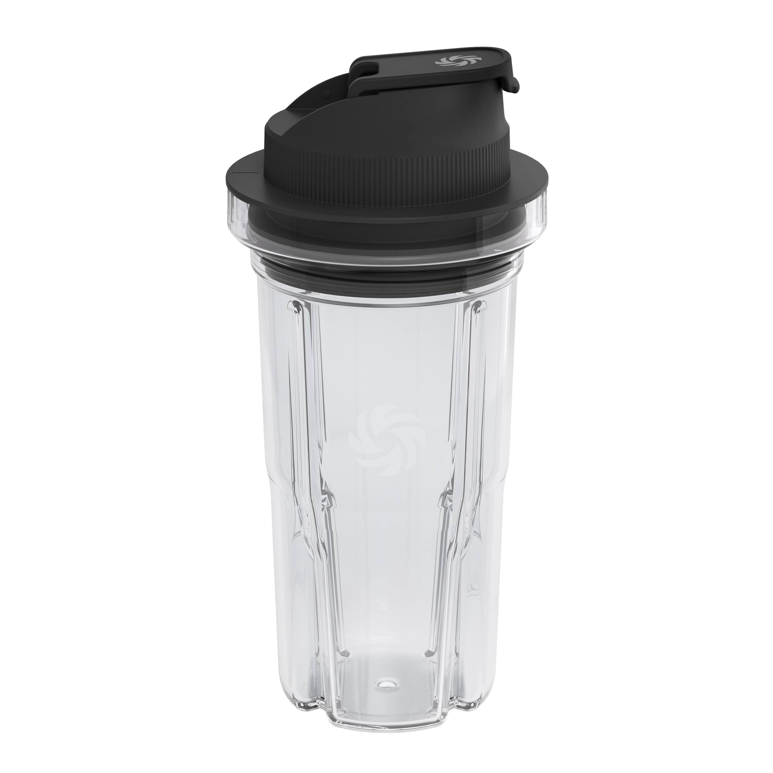 Left. Vitamix - Blending Cup, 20-Ounce Portable Cup with Travel Lid - Clear.