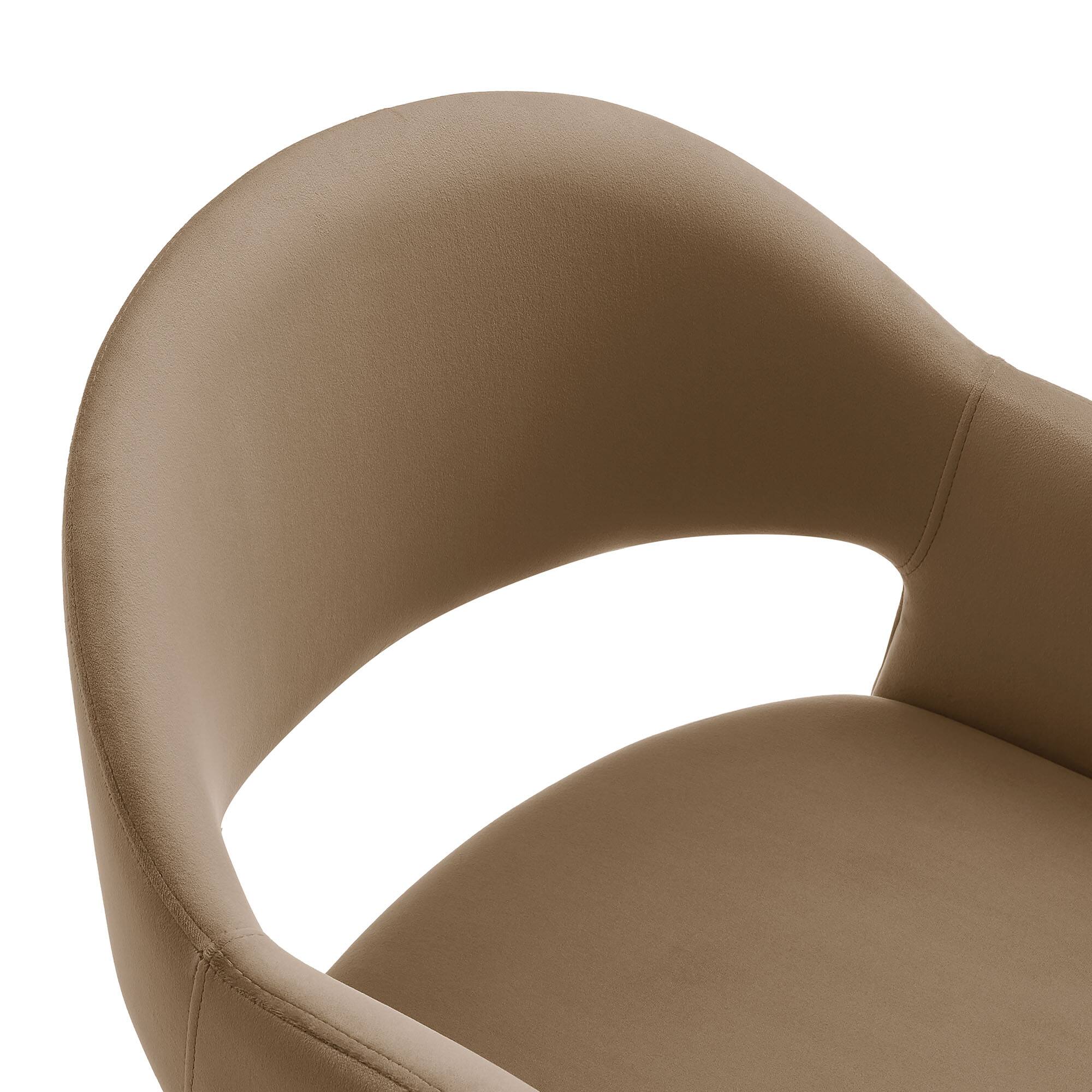 Alt View 5. Modway - Talia 41 Inch Performance Velvet Bar Stool by Modway - Taupe.