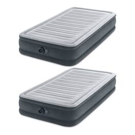Intex - 67765ED Dura Beam Comfort Plus 13" Airbed Mattress w/Pump, Twin (2 Pack) - Gray