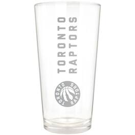 Great American Products - Toronto Raptors Etched 16oz. Vertical Rally Cry Pint Glass - Multicolor