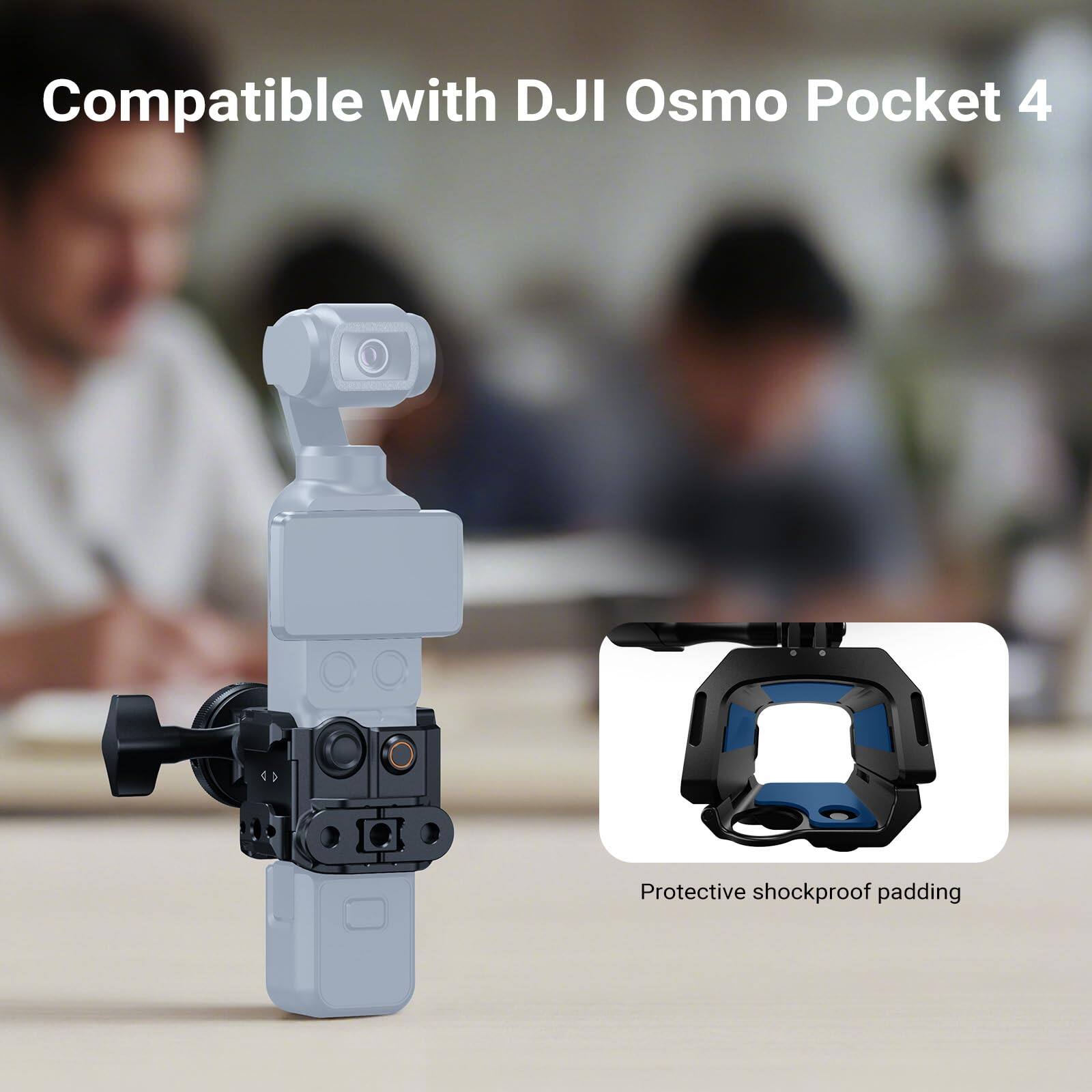 Compatible with DJI Osmo Pocket 4  
Protective shockproof padding