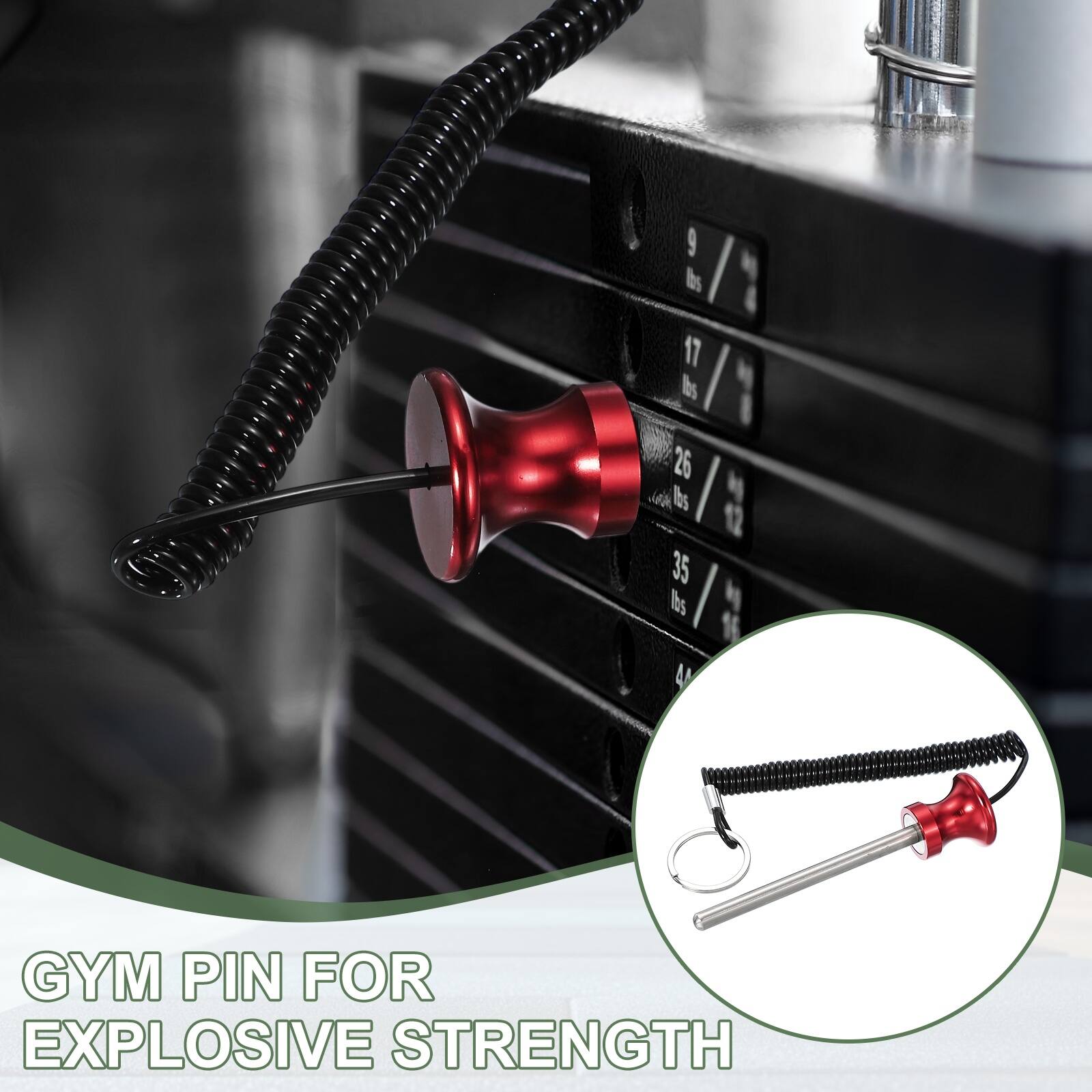 9 lbs 17 lbs 26 lbs 35 lbs

GYM PIN FOR EXPLOSIVE STRENGTH