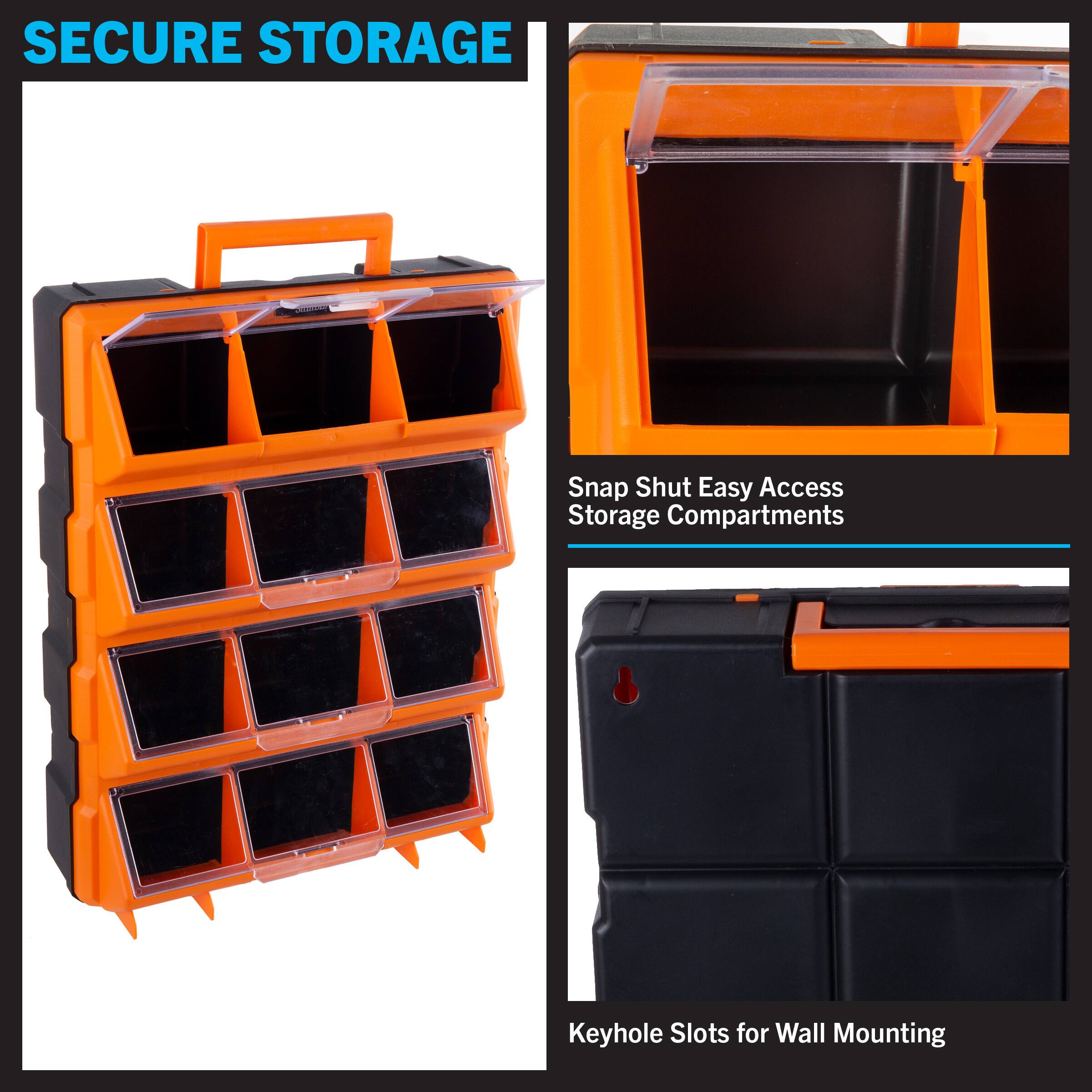 SECURE STORAGE

Snap Shut Easy Access Storage Compartments

Keyhole Slots for Wall Mounting