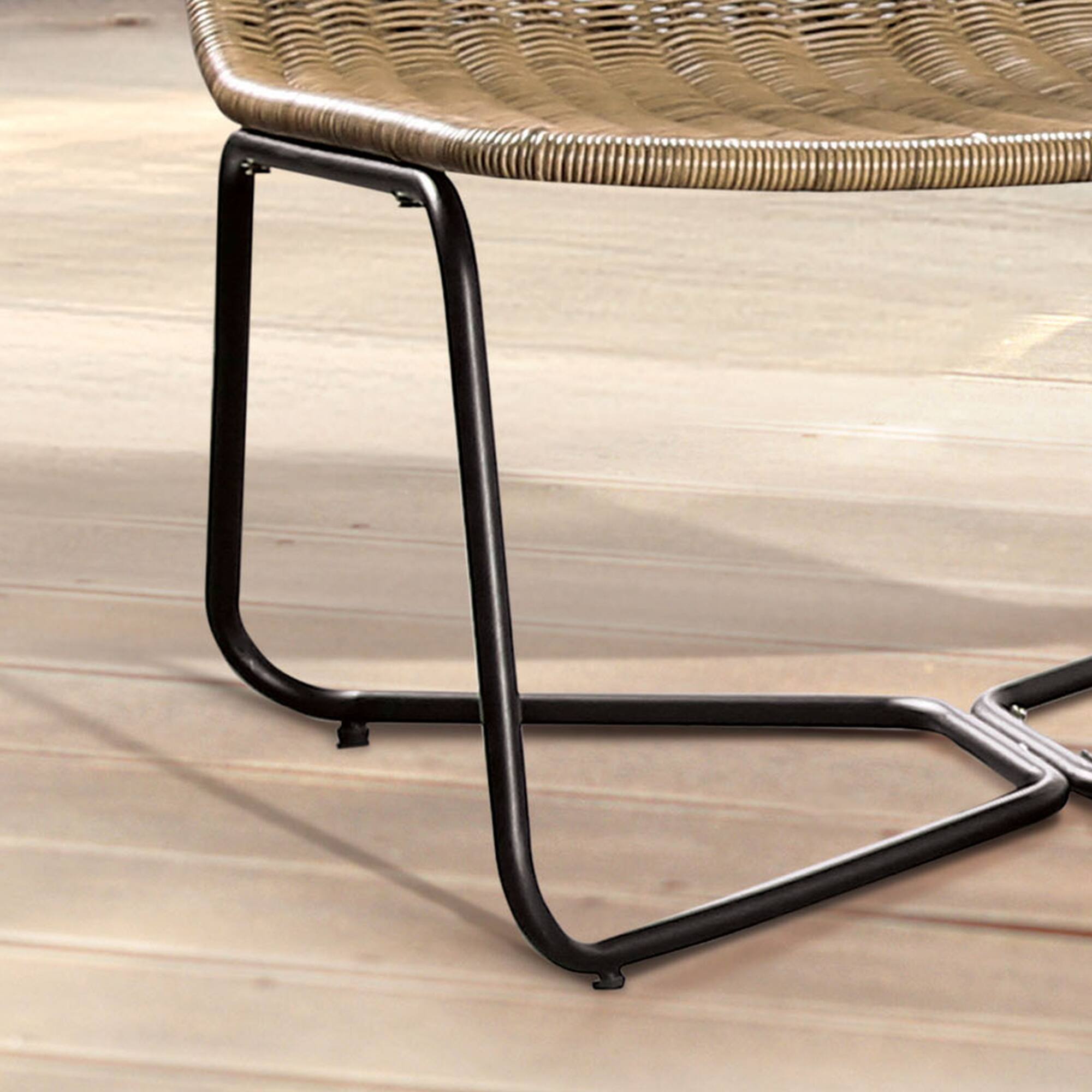 Back. Vaczon - 3 Piece Outdoor Wicker Furniture Bistro Set, Wicker Patio Furniture for Balcony, Poolside, Backyard - Natural,Black.