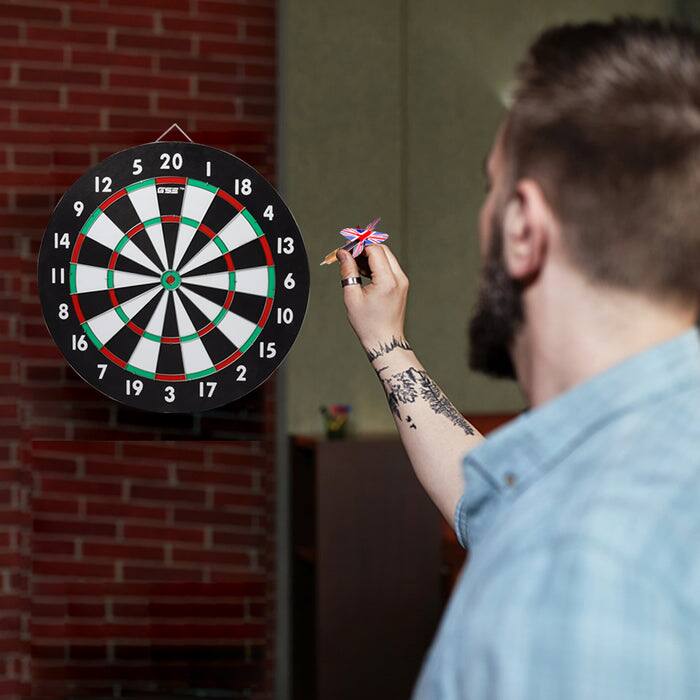 Alt View 3. GSE Games & Sports Expert - 18"x1" 2-in-1 Double Sided Bound Paper Baseball Dart Board Set with six 17G Steel Tip Darts - multicolor.