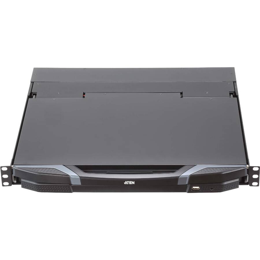 Alt View 7. Aten Technology - ATEN CL3800 LCD KVM Console with Standard Rack Mount Kit-TAA Compliant - 1 Computer(s) - 18.5" LED - WUXGA - 1920 x 1200 - White.