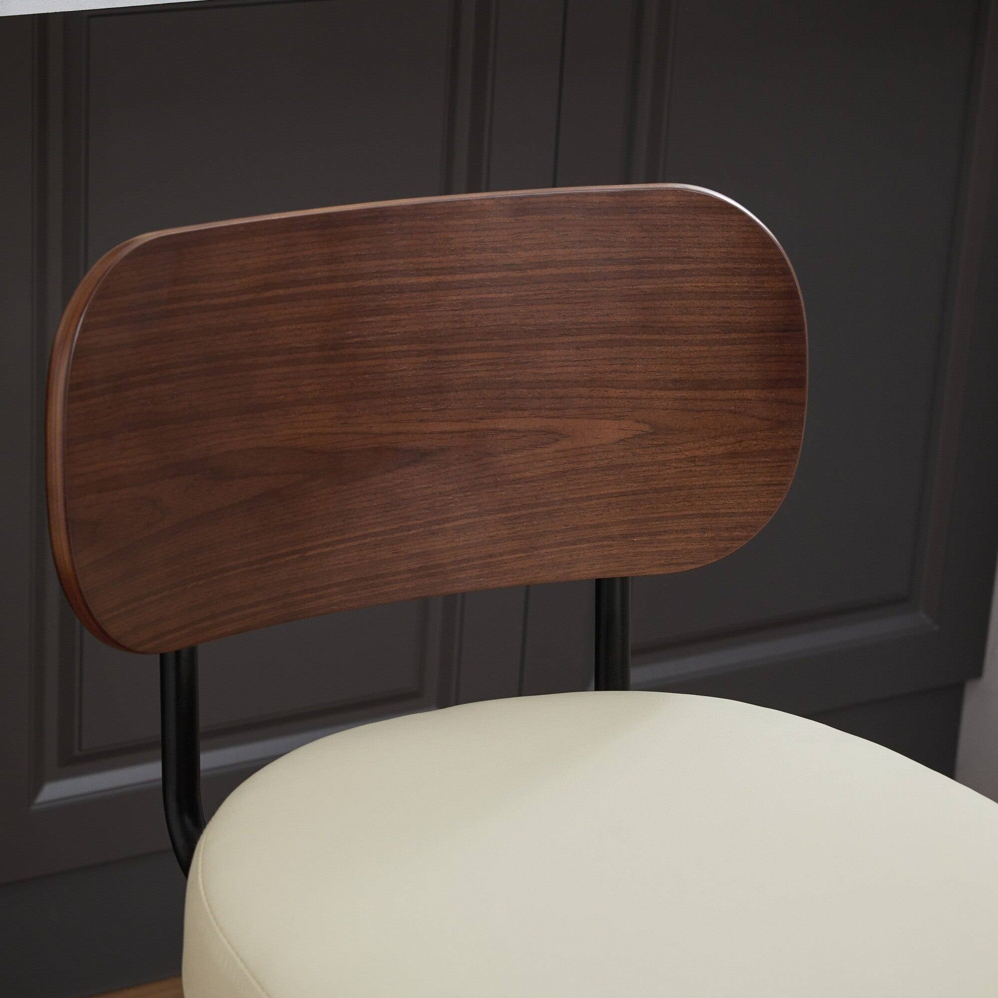 Alt View 6. Boyel Living - 26 Inch Swivel Counter Height Bar Stools Set of 2 with Walnut Bentwood Legs - Beige.