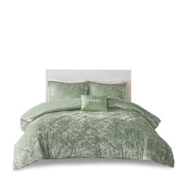 Gracie Mills - Andrea Duvet Cover Set with Throw Pillow - Green
