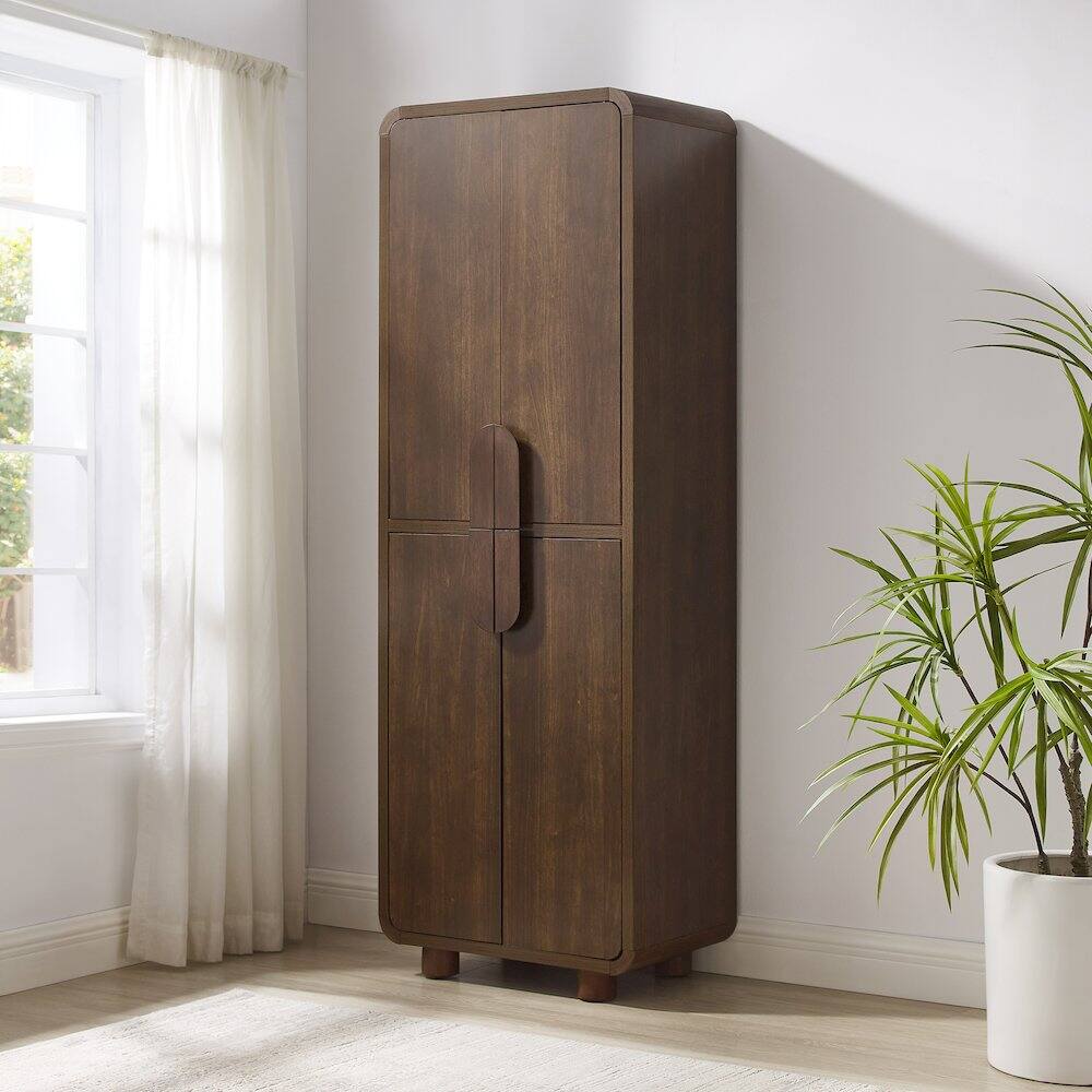Alt View 8. Crosley Furniture - Millie Pantry - Brown.