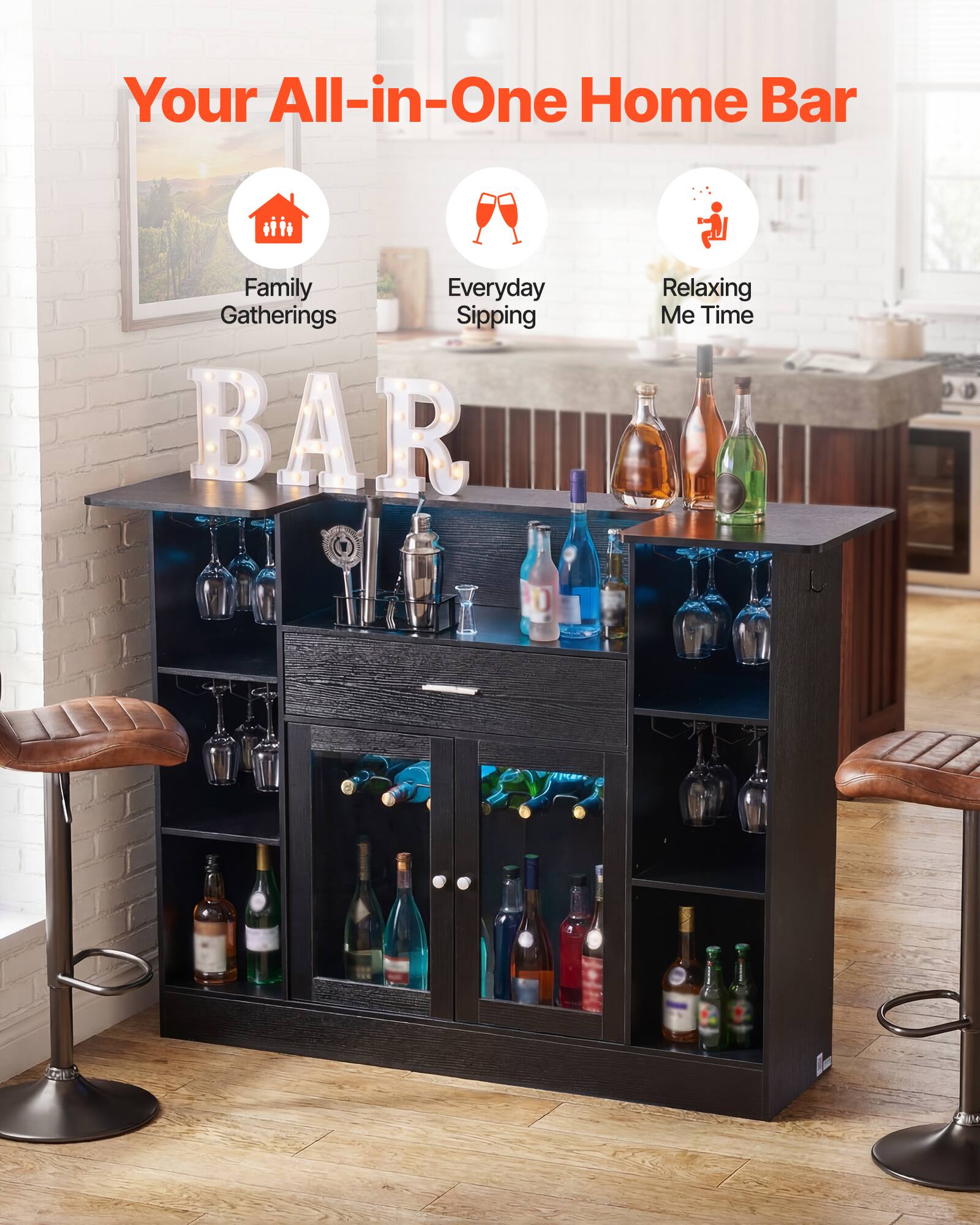 Your All-in-One Home Bar

- Family Gatherings
- Everyday Sipping
- Relaxing Me Time

BAR