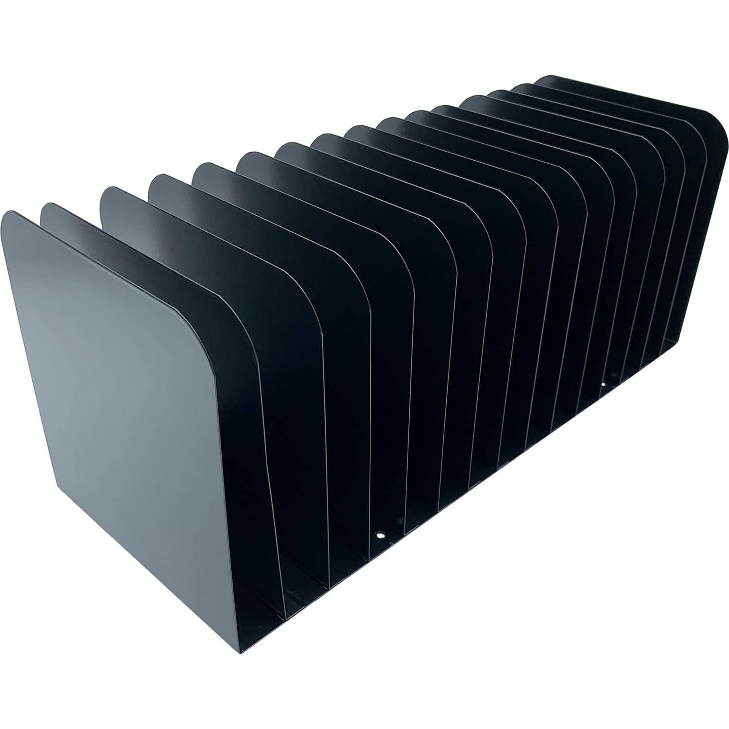 Huron - 15 slot Vertical Message Rack 15 Compartment Vertical 6.50" x 16" x 16.25" Durable Steel - Black