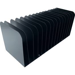 Huron - 15 slot Vertical Message Rack 15 Compartment Vertical 6.50" x 16" x 16.25" Durable Steel - Black