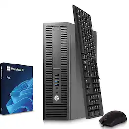 HP - Refurbished Excellent - ProDesk Desktop PC | Intel Core i5-4th 3.2GHz | 8GB DDR3 RAM | 256GB SSD | KB & Mouse | Wi-Fi | Windows11 - Black