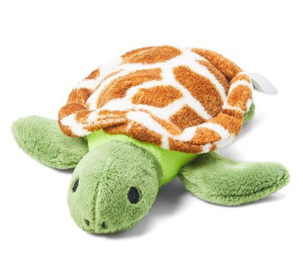 Front. KONG - Snugarooz Baby Shelldon Plush Dog Toy in Plush Dog Toy - Green|Brown.