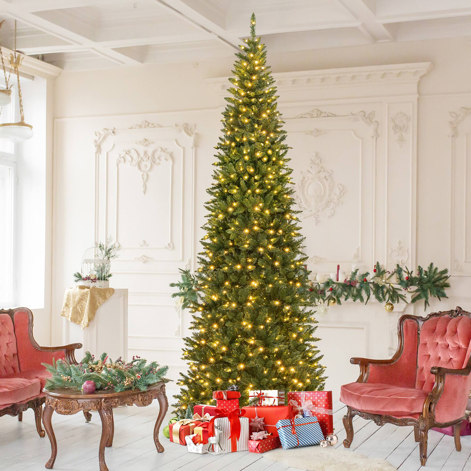 Alt View 1. Gymax - Gymax 12 FT Artificial Xmas Tree w/ Quick Power Connector & 800 Warm White LED Lights - Green.