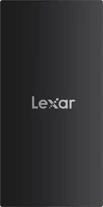 Front. Lexar - Lexar 1TB SL300 Portable SSD, Up to 1050MB/s Read, Drop-resistant, Storage Expansion, Compatible w/USB-C Smartphones - Black.