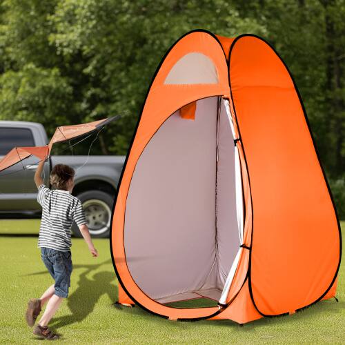 Alt View 8. Winado - 6 FT Camping Pop Up Tent Instant Portable Shower Dressing Fitting Tent Privacy Toilet, Changing Room for Outdoor Camping - Orange.