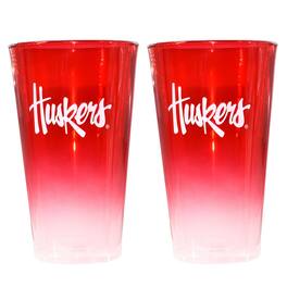 The Memory Company - Nebraska Huskers Two-Pack 16oz. Ombre Pint Glass Set - Multicolor