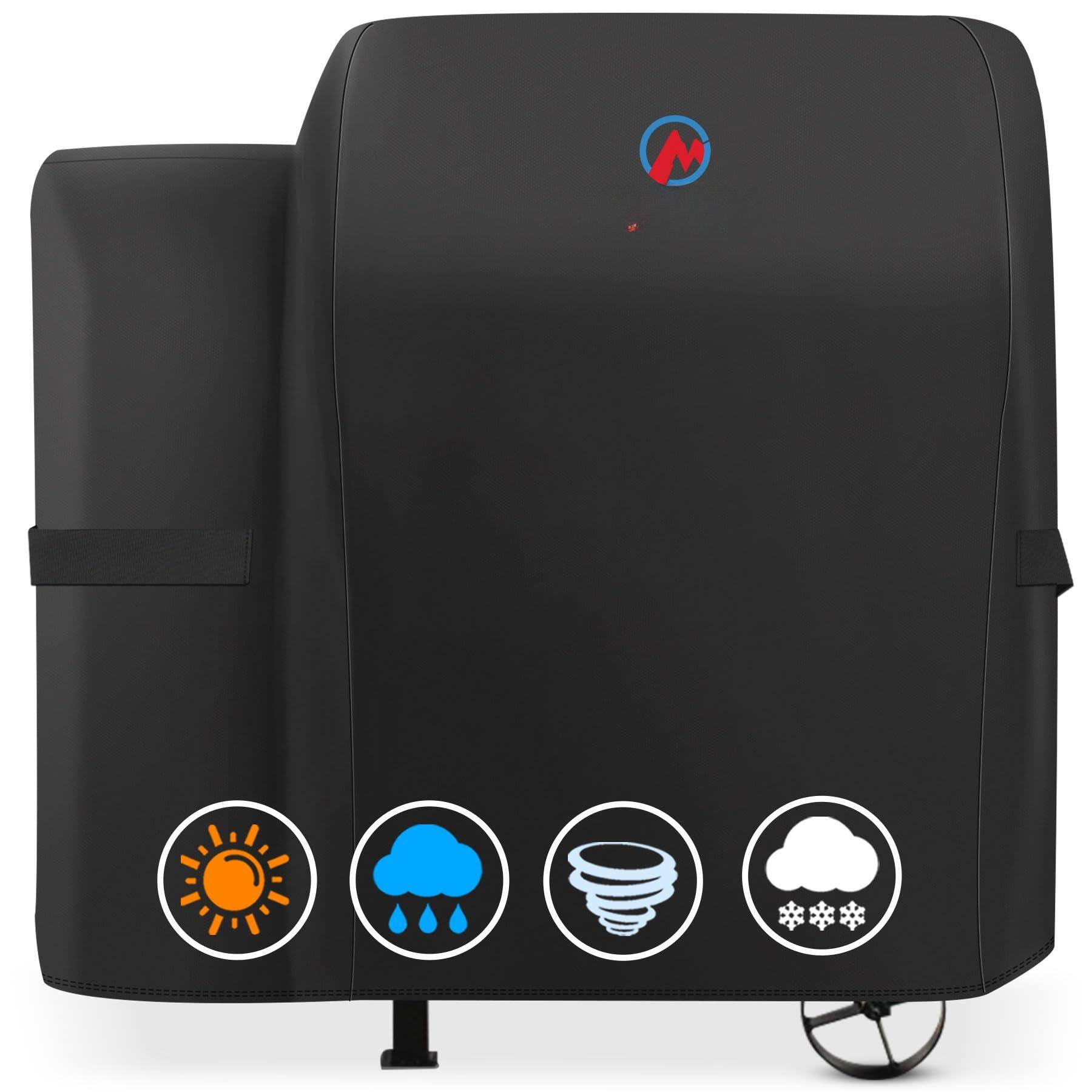 Front. Fabibe - Comnova Grill Cover For Pit Boss 820-850 - Z 700 Wood Pellet Pitboss Waterproof Heavy Duty 600d Bbq 820 Deluxe Pro 85... - Black - Pit Boss 700FB.