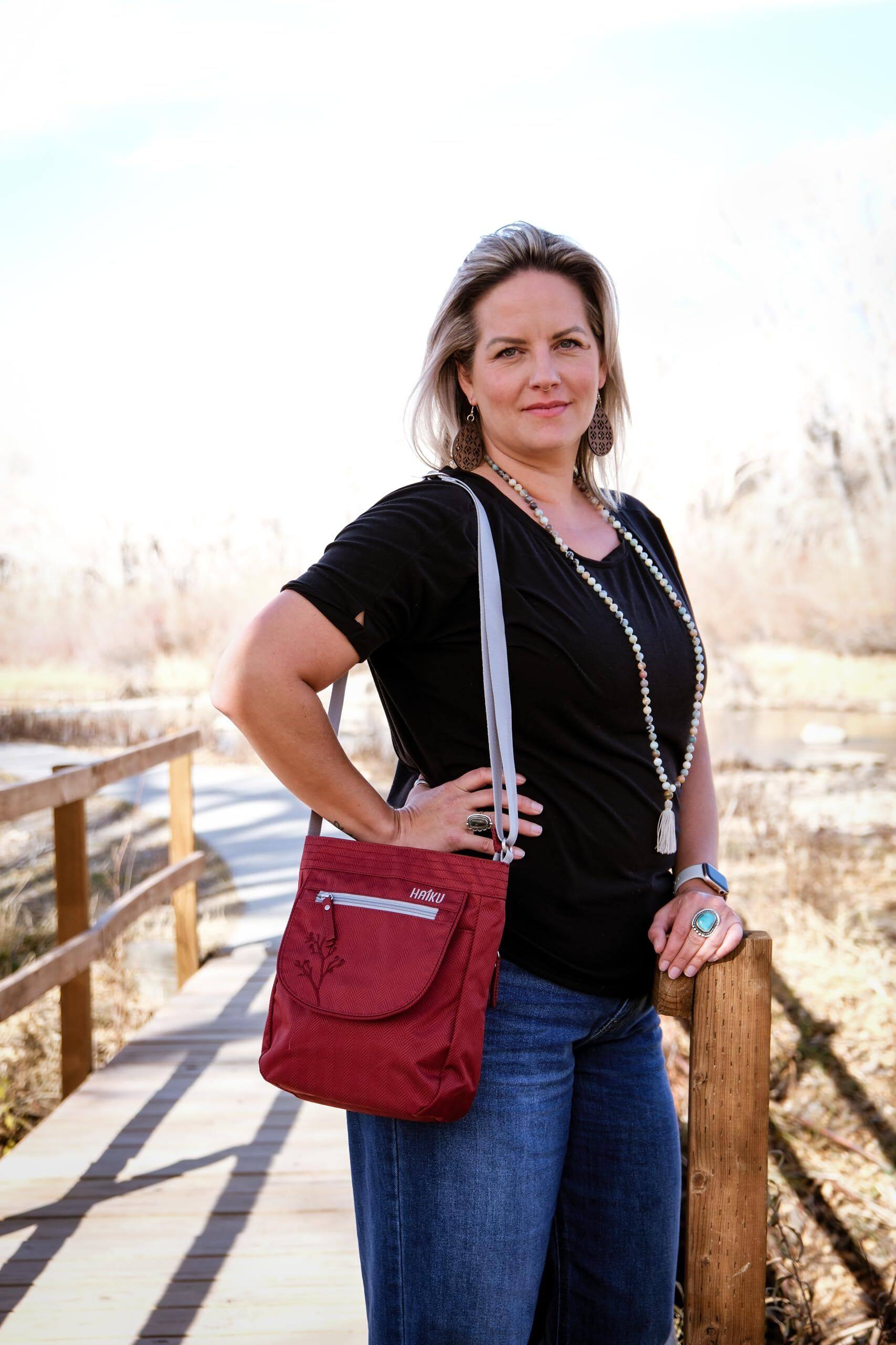Alt View 1. Haiku - Haiku Jaunt RFID Blocking Crossbody - Rosewood.