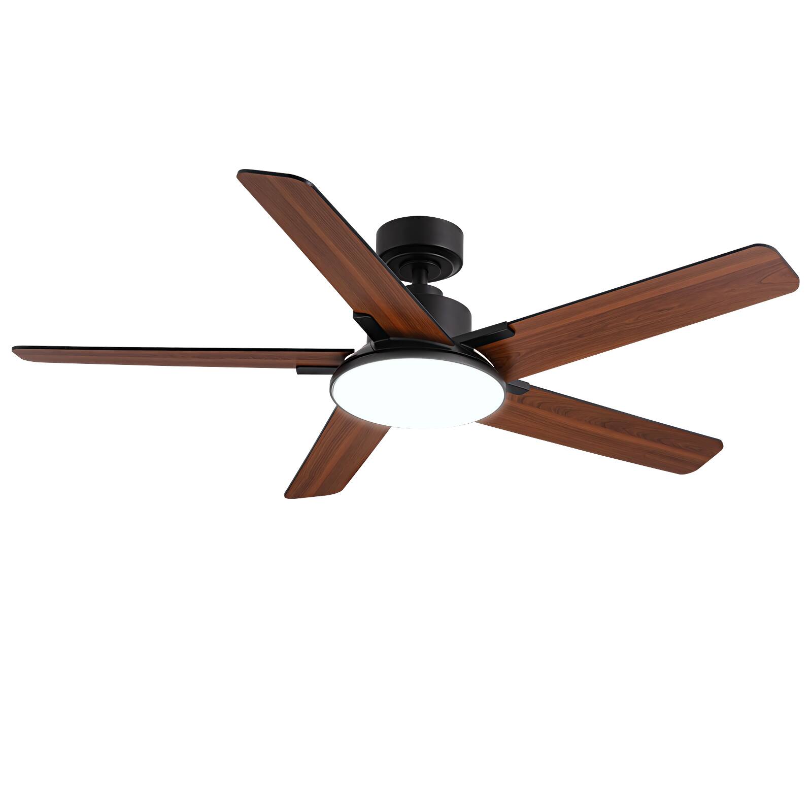 Alt View 9. Siljoy - 52 Inch Ceiling Fans with Lights and Remote Control,  Modern Ceiling Fan with Dimmable LED, 6 Speeds, Timer ( 5-Blade ) - Black.