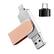 Front. Stock Preferred - 64GB 3-in-1 MFi USB Flash Drive – USB 3.0 Lightning & Type-C Memory Stick for iPhone, iPad, Android, and PC - Golden.