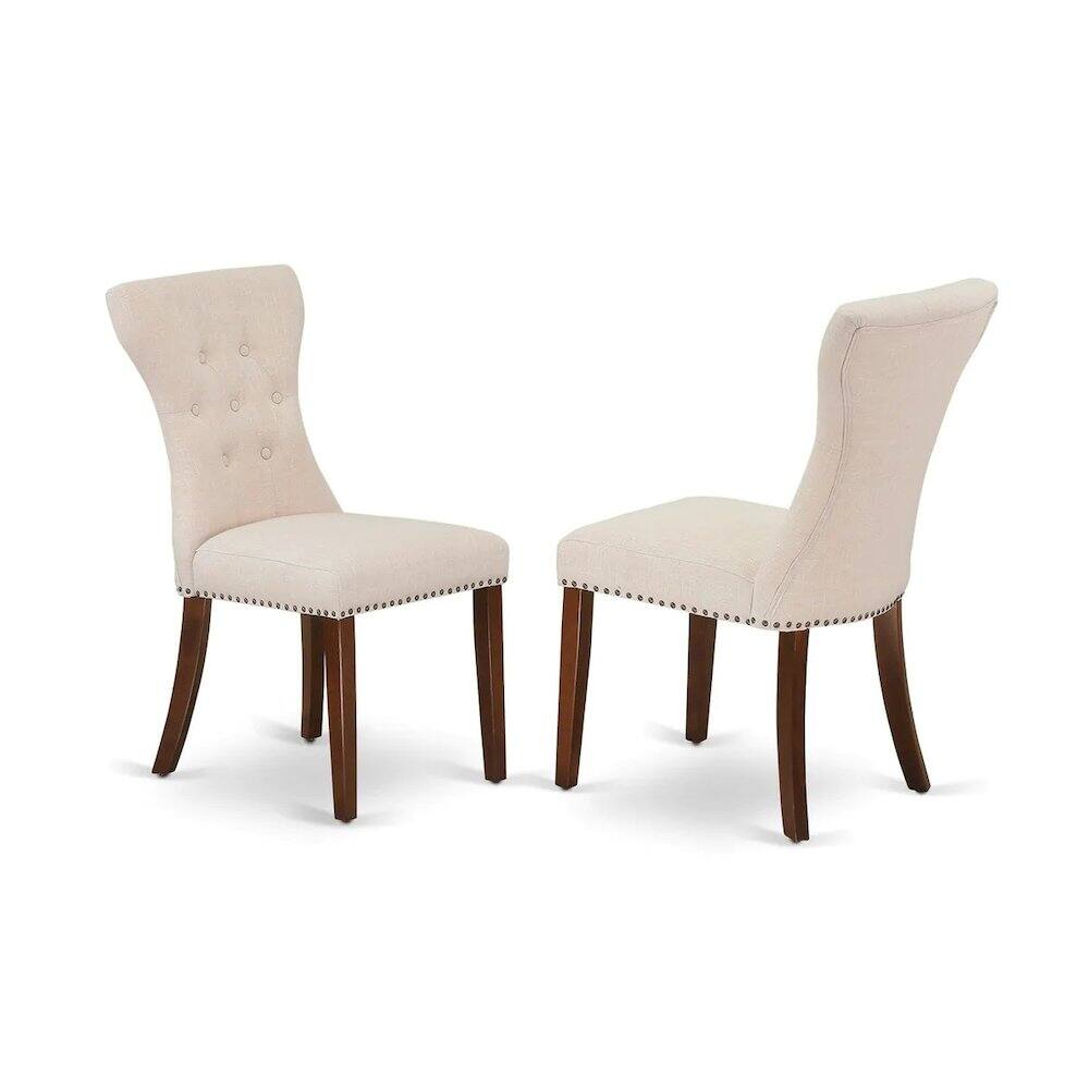 Angle. East West Furniture - Dining Room Set Mahogany - Brown.