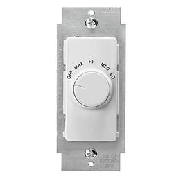 Leviton - Decora Illumatech Quiet Fan Speed Control, 120 Vac 60 Hz 1.5 A, RTF01-10W - White