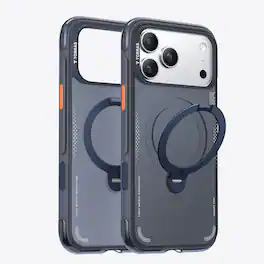TORRAS - Ostand Q3 Air iPhone 17 Pro Max Case: 360° Spin Magnetic Kickstand, Mil-Grade Slim Cover - Deep Blue