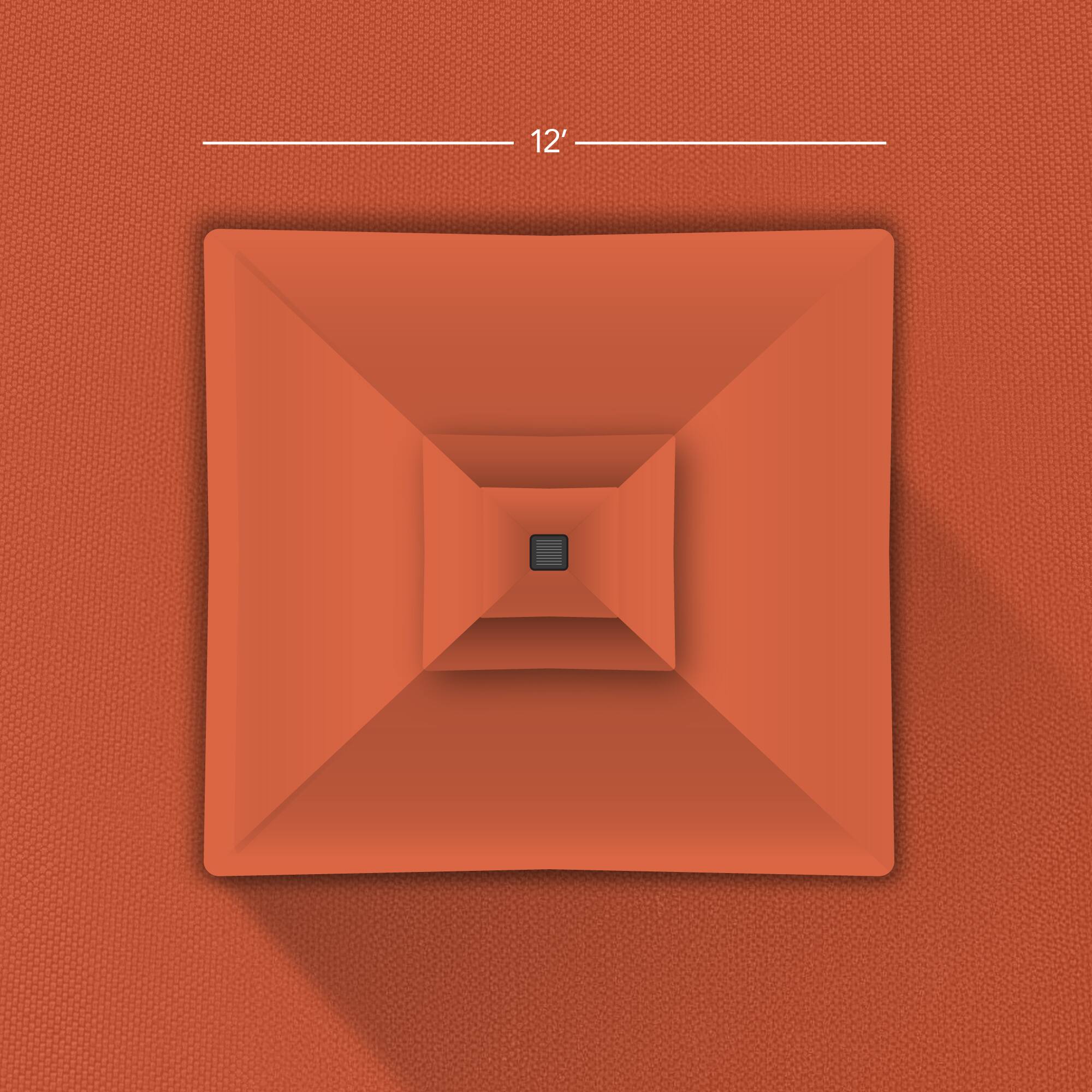 Alt View 7. Best Choice Products - Best Choice Products 12x12ft 2-Tier Square Outdoor Solar LED Cantilever Umbrella w/ 360-Rotating Base   Rust - Rust.