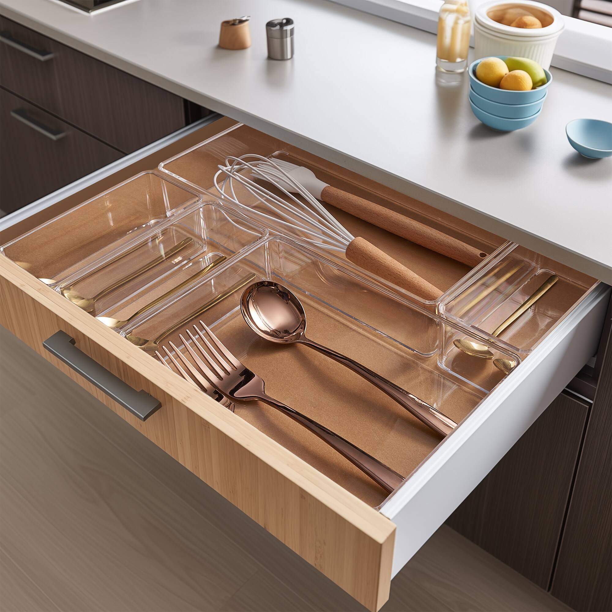 Angle. Sorbus - Sorbus Kitchen Drawer Organizer - Great Organization Solution for Any Kitchen Drawer - Store Utensils - Five.